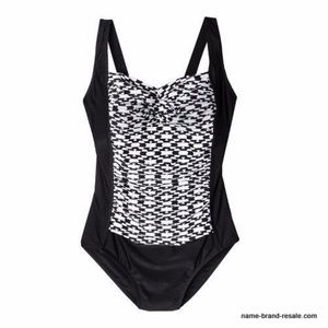Pure Energy Black & White One Piece Bathing Suit